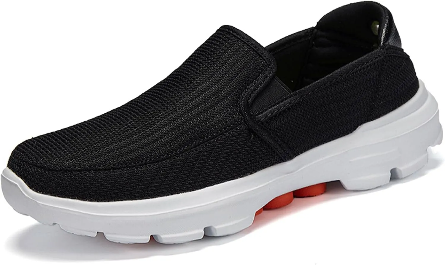URLECHS Men's Lightweight Comfortable Slip-On Loafers,Microfiber High Elasticity Cushioning Anti-Slip Athletic Walking Shoes Casual Fashion Breathable Tennis Shoes Running Shoes