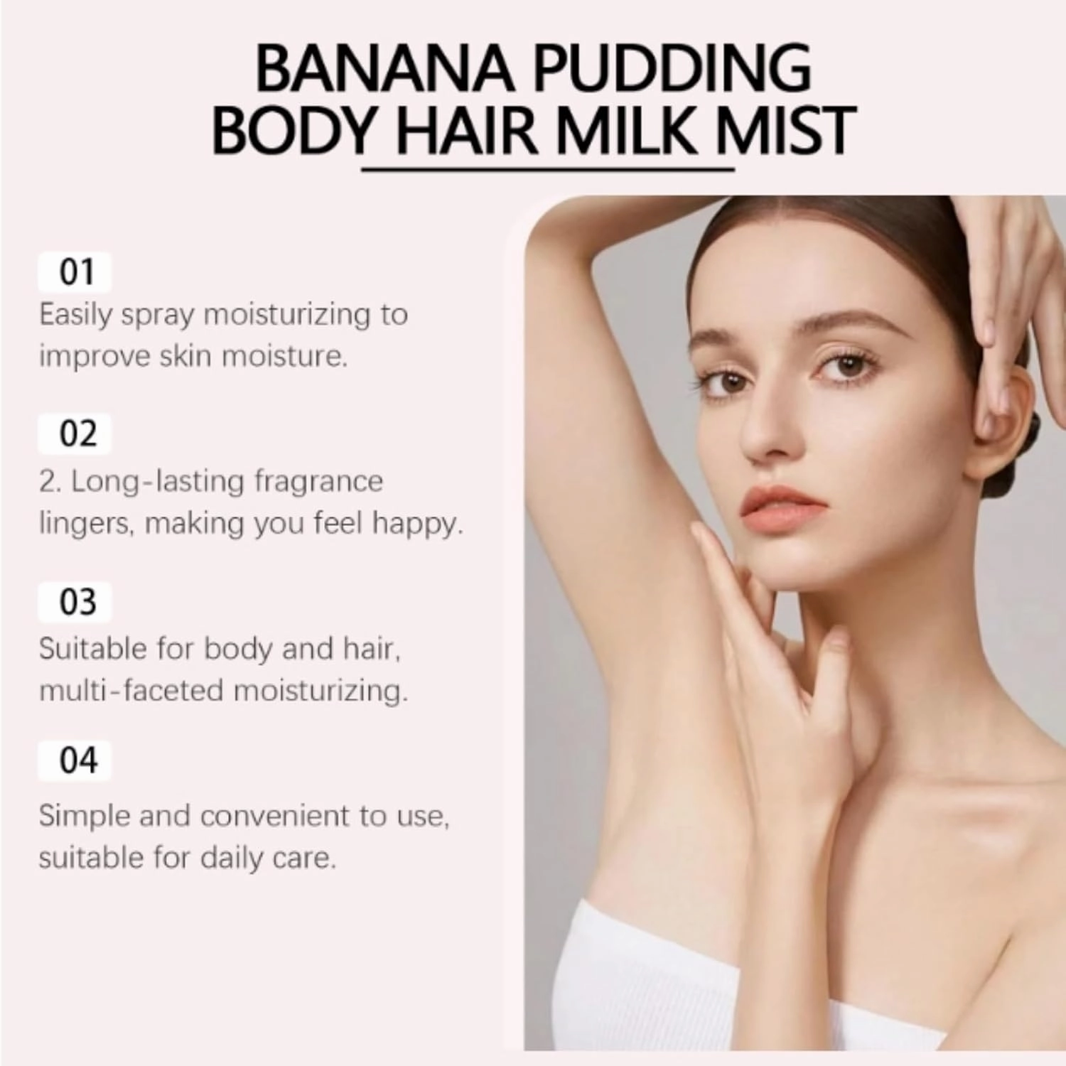 Vanilla Cream Puff Body Milk Mist, 2025 New Duo Bodys Mist - 8New Scents, Hydrating And Moisturizing Spray, Long-Lasting Fragrance, Body and Hair Spray (Hot chocolate)