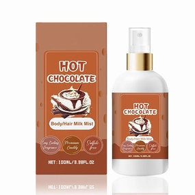 Vanilla Cream Puff Body Milk Mist, 2025 New Duo Bodys Mist - 8New Scents, Hydrating And Moisturizing Spray, Long-Lasting Fragrance, Body and Hair Spray (Hot chocolate)