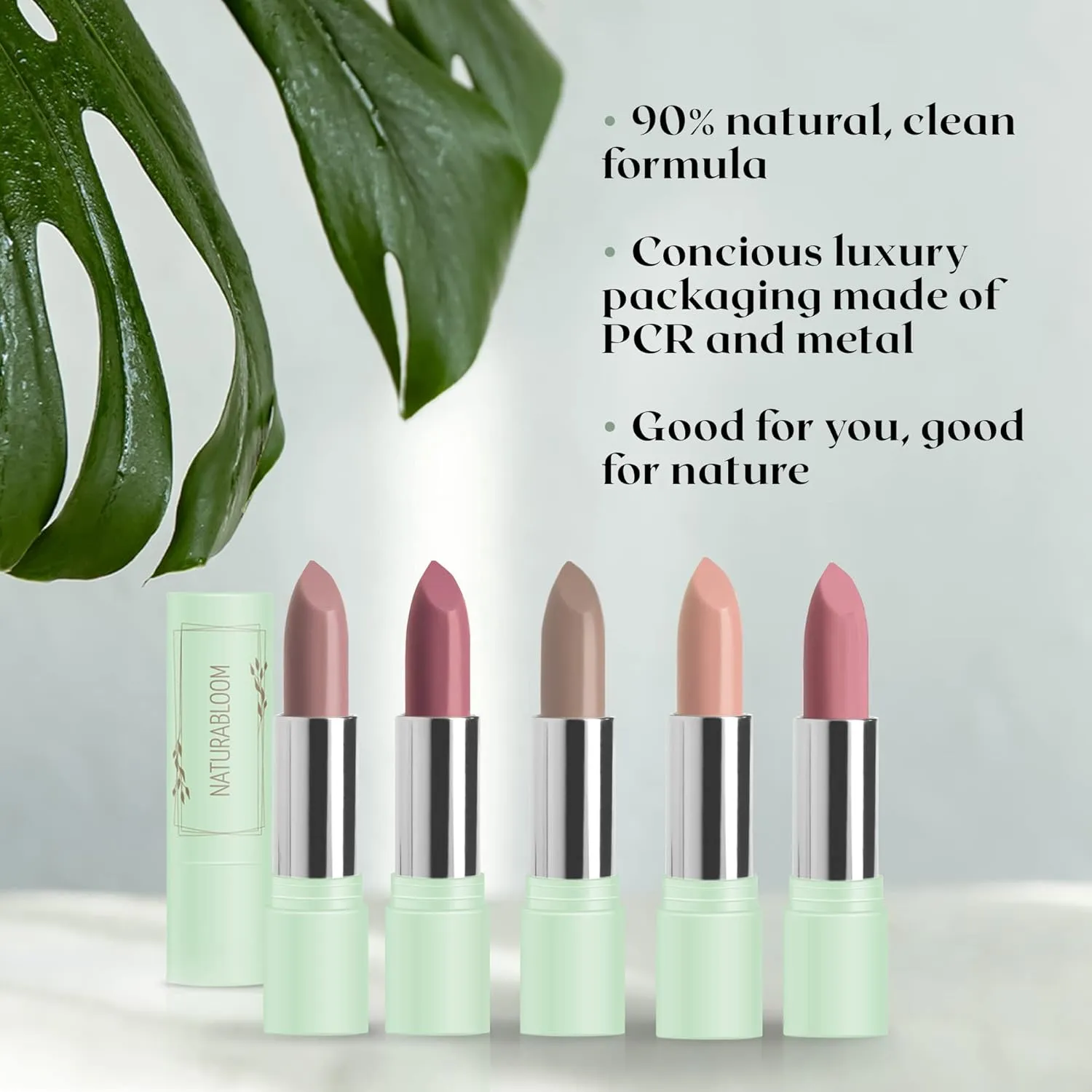 Vegan Lipstick (Hazel) - Sensational One-Stroke Long Lasting Lipstick from Natural Oils & Butters Full-Coverage Lip Color with Shea Butter & Coconut Extact - Premium Hydrating Lipsticks