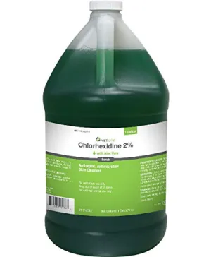 Vet One Chlorhexidine Antibacterial Body Wash - Aloe Vera Face Scrub & Body Scrub, Skin Cleanser, Acne Face Wash, Anti Bacterial Body Soap 1 Gallon, Antiseptic Skin Cleanser & Face Exfoliating Scrub