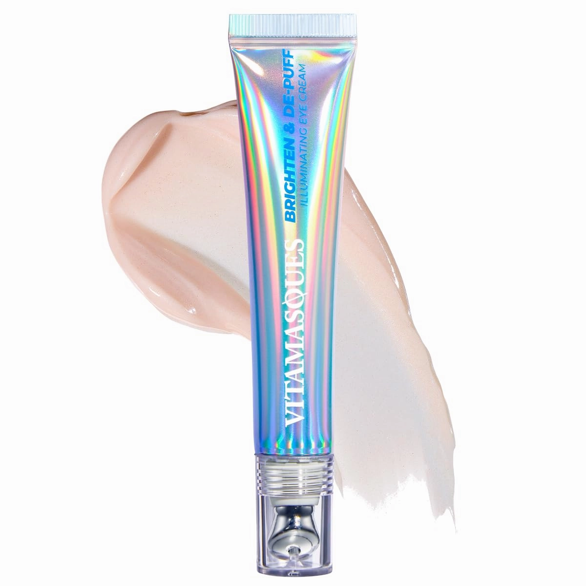 Vitamasques Brighten & De-puff Illuminating Eye Cream, Dark Circle Under Eyes Treatment, Under Eye Corrector, Get Rid of Bags Under Eyes Instantly, Dermatologist Tested - Made in Korea