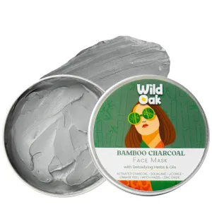 Wild;Oak De Tan & Anti Acne Face Mask | With 7x Power of Niacinamide, Bamboo Charcoal, Ashwagandha, Calendula, Manjistha & Licorice | Hyperpigmentation & Wrinkles | Blackheads | Face Pack | 100gm