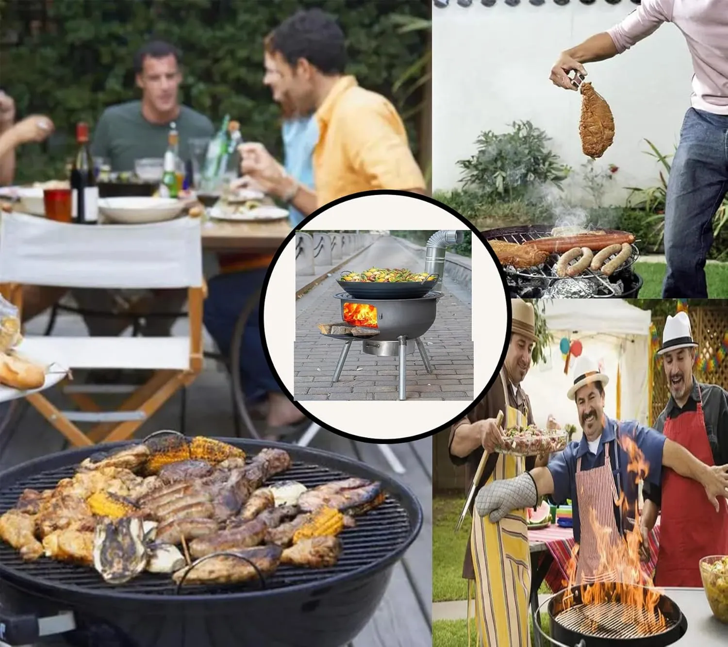 Wood Burning Stove for Outdoor Cooking, Heavy-Duty Rocket Stove, Windproof Wood Camping Stove for Cooking,Hiking,Backpacking, Multi-Functional Portable Detachable Firewood Stove