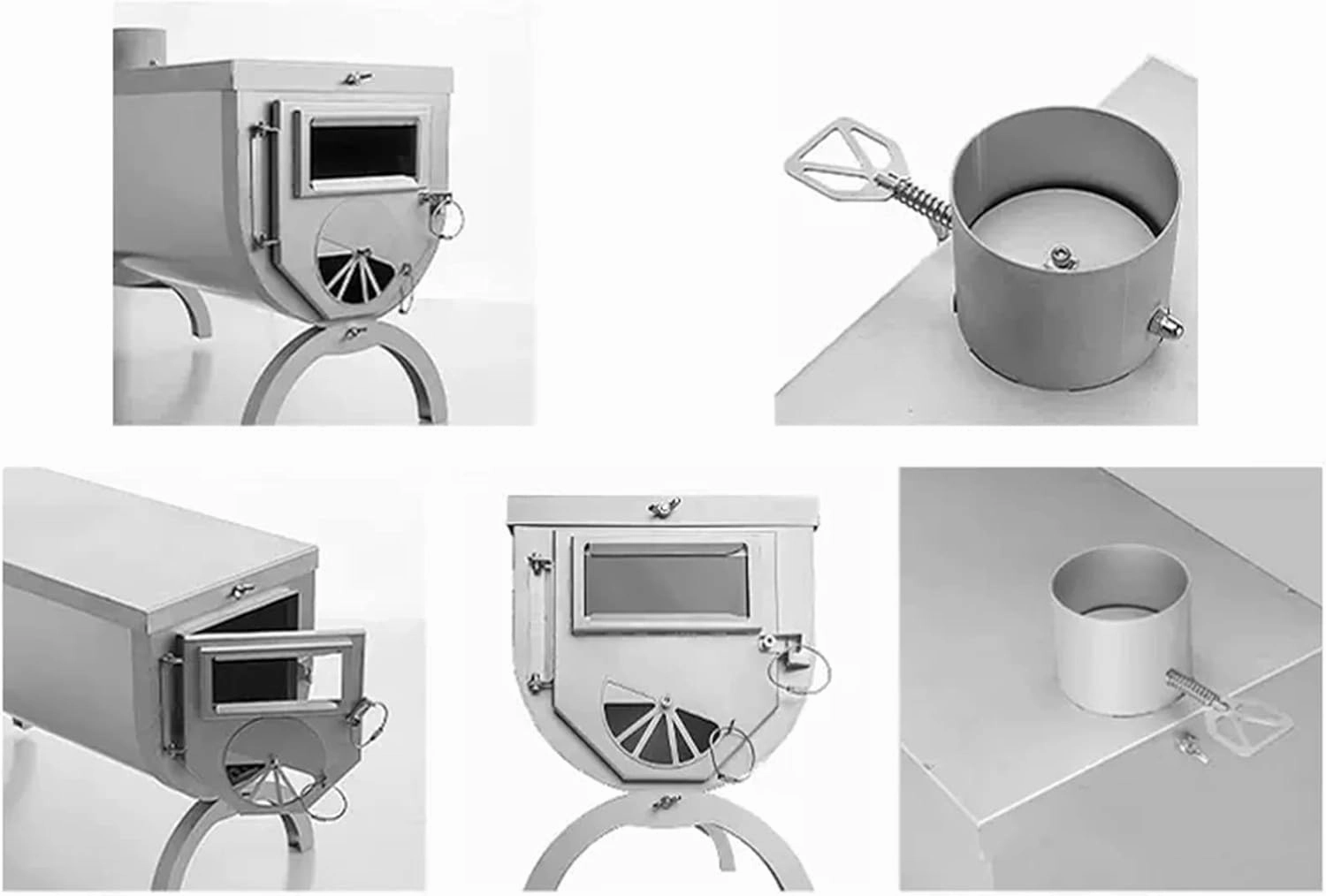 Wood Burning Stove - Small Tent Stove Stainless Steel, Portable Outdoor Camping Stove with Pipe for Winter Camping, Hunting, Cooking, Hiking, Fishing