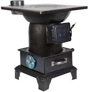 YVYKFZD Portable Camping Wood Stove, Wood Burning Stove for Winter Camping, Multifunctional Hot Tent Stove, for 2 to 3 People Outdoor Camping, Travel, Picnic, BBQ (Color : Cold-Rolled Steel)