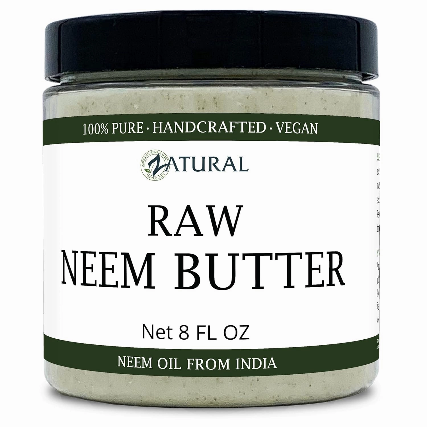 Zatural Neem Butter 4 Pack - Coconut Oil, Neem Oil and Leaf, Marula Oil, Kokum, Rosemary, For Sensitive Skin, Itchy Skin, 8 oz (4-Pack)