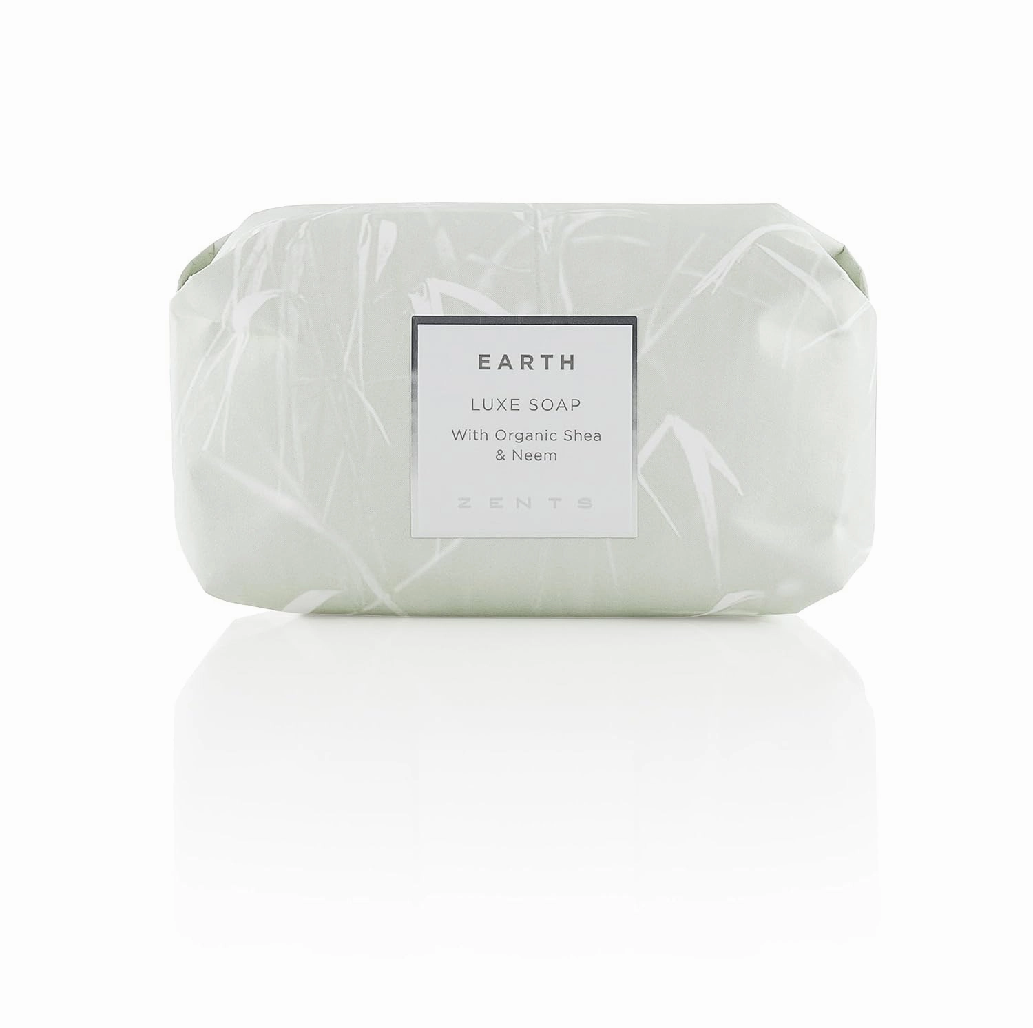 Zents Triple-Milled Luxe Bar Soap (Earth Fragrance) | Moisturizing Soap with Organic Shea Butter | Gentle Hand & Body Wash | Nourishes & Softens Skin | 5.7 oz