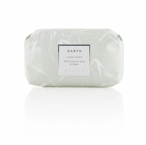 Zents Triple-Milled Luxe Bar Soap (Earth Fragrance) | Moisturizing Soap with Organic Shea Butter | Gentle Hand & Body Wash | Nourishes & Softens Skin | 5.7 oz